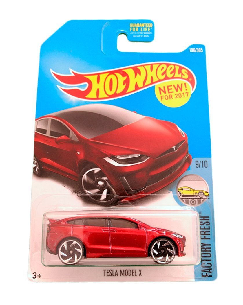 Hot Wheels Tesla Model X Metallic Red (Factory Fresh 9/10)