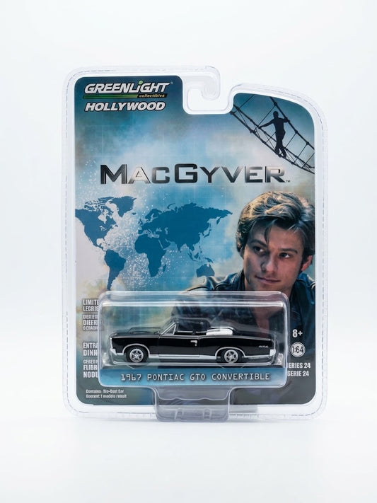 GreenLight Hollywood MacGyver 1967 Pontiac GTO Convertible - Black (Series 24)