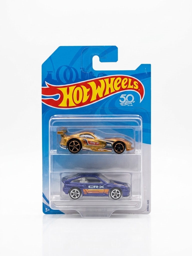 Hot Wheels 50th Anniversary 2-Car Pack - Dodge Viper SRT10 ACR & '88 Honda CR-X