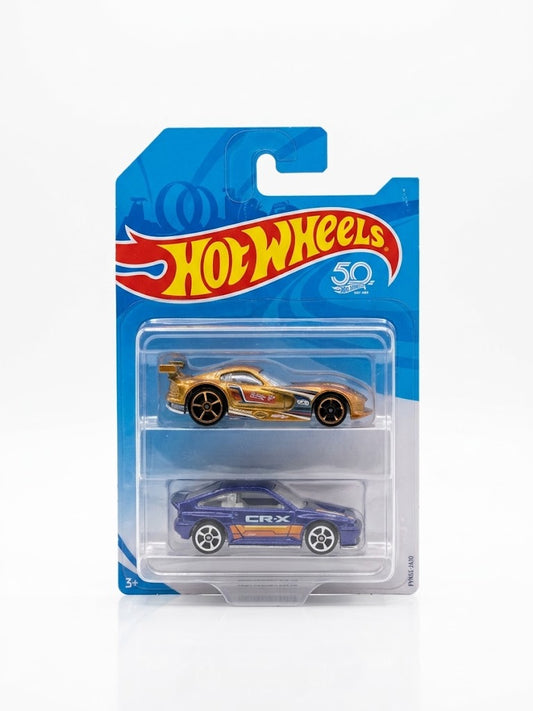 Hot Wheels 50th Anniversary 2-Car Pack - Dodge Viper SRT10 ACR & '88 Honda CR-X