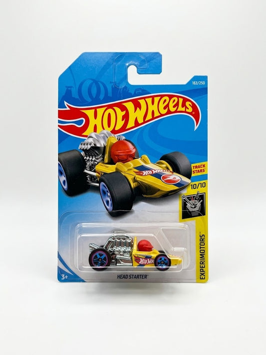 Hot Wheels Head Starter - Yellow & Chrome (Experimotors #10/10)