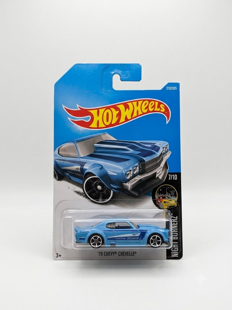 Hot Wheels '70 Chevy Chevelle Light Blue Widebody (Nightburnerz 7/10)