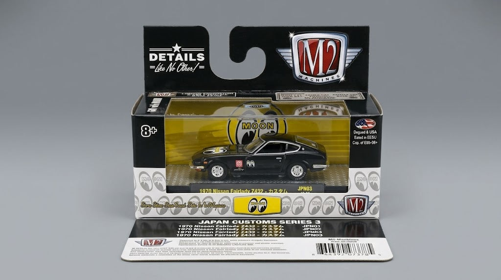 M2 Machines 1970 Nissan Fairlady Z432 Custom - Japan Customs Series 3 (Moon Equipped - Black)