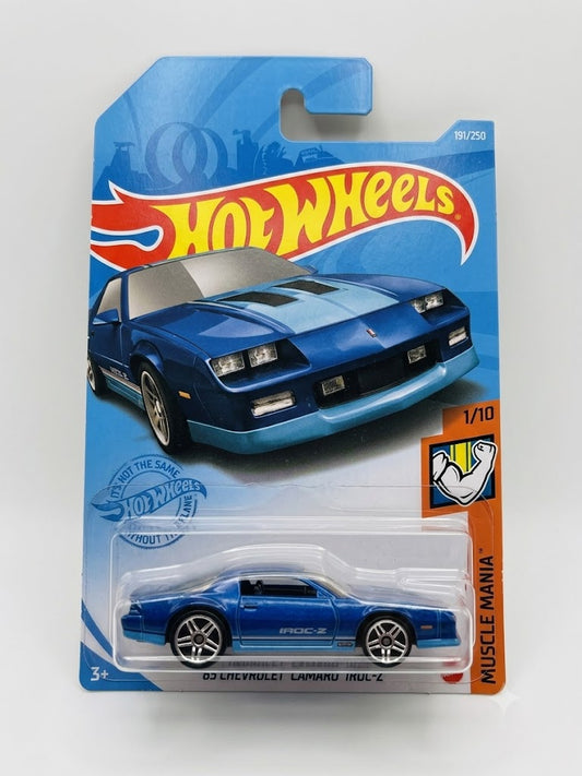 Hot Wheels '85 Chevrolet Camaro IROC-Z Metallic Blue (Muscle Mania 1/10)