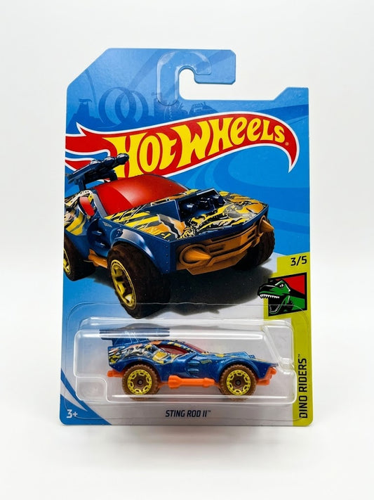 Hot Wheels Sting Rod II - Metallic Blue & Orange (Dino Riders #3/5)