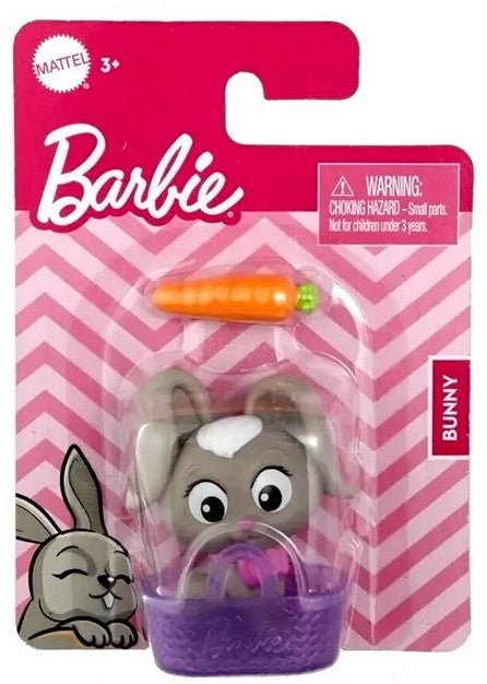 Barbie Mini Figurine Bunny with Basket & Carrot Accessory