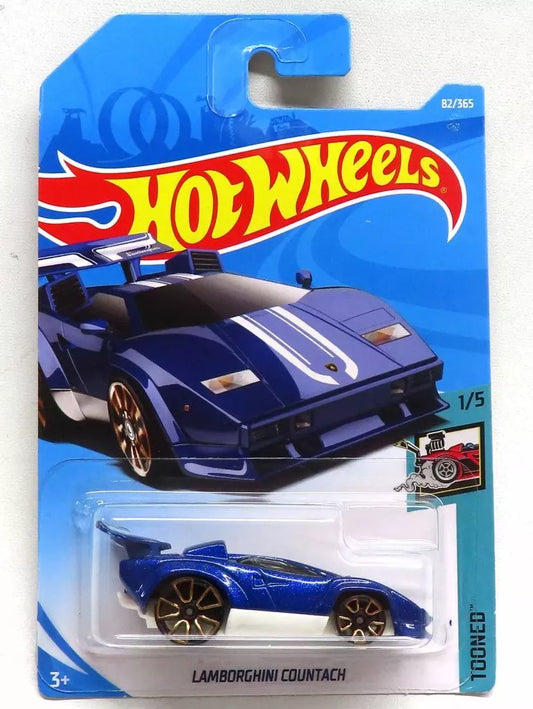 Hot Wheels Lamborghini Countach Metallic Blue (Tooned 1/5)