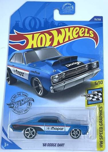 Hot Wheels 1:64 HW Speed Graphics - '68 Dodge Dart (Blue Mopar / 70/250)