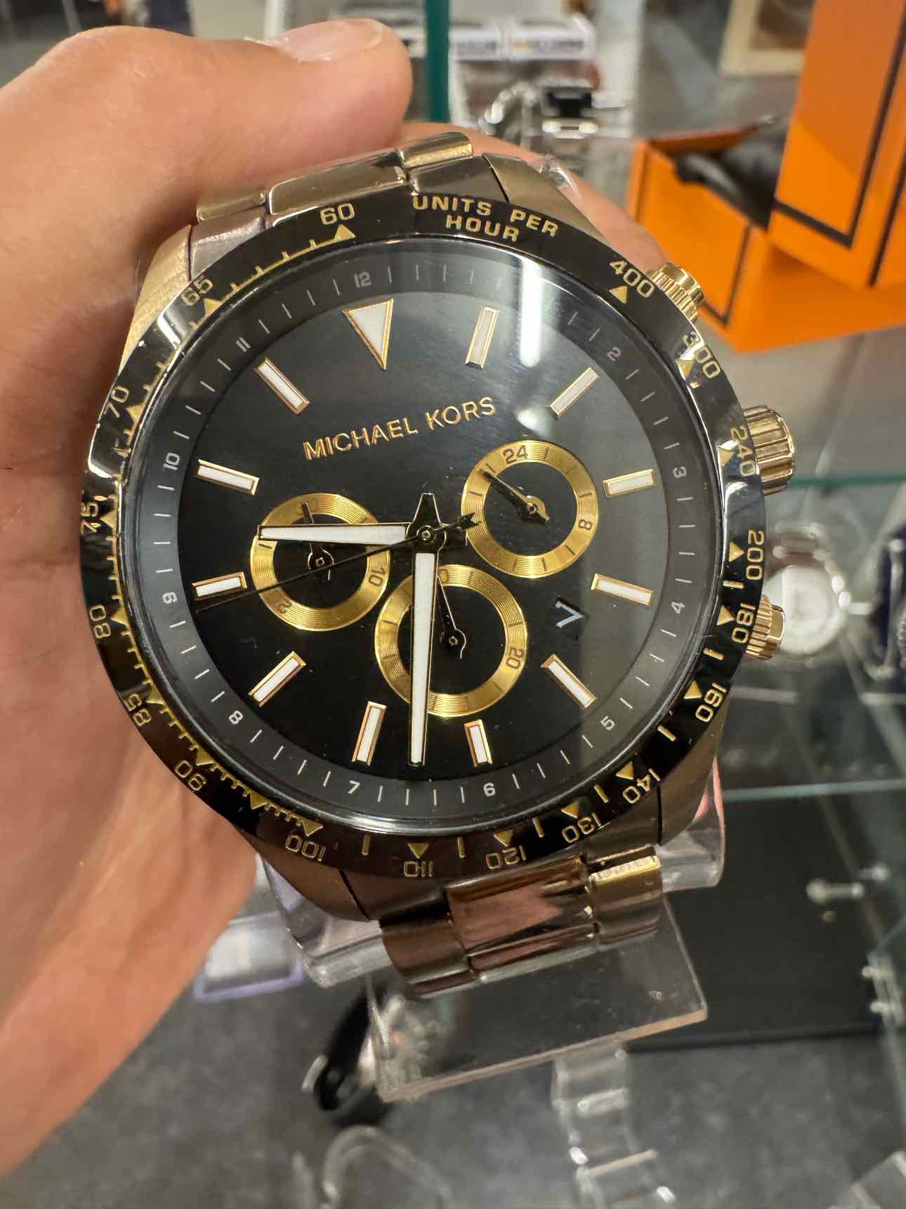 Michael Kors Quartz Dark Gold Chronograph - Black Dial