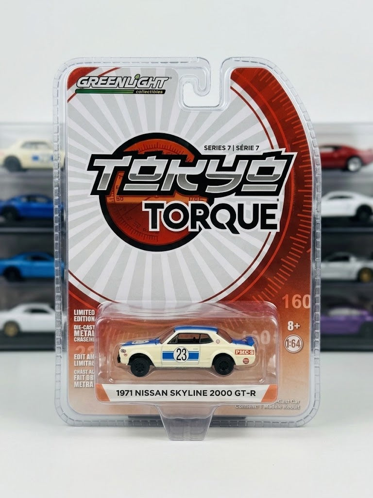 GreenLight Tokyo Torque 1971 Nissan Skyline 2000 GT-R - #23 Hakosuka (Series 7)