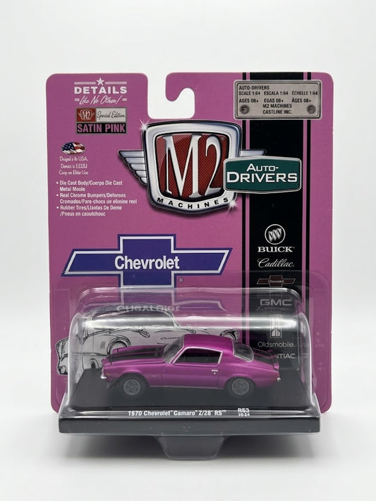 M2 Machines 1:64 Auto-Drivers Special Edition - 1970 Chevrolet Camaro Z/28 RS (Satin Pink / R53)