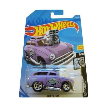 Hot Wheels Surf 'N Turf (Rod Squad 7/10) – Lavender Custom Woodie Wagon (1:64 Scale)