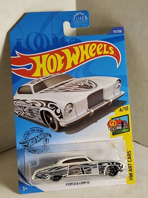 Hot Wheels Fish'D & Chip'D White Union Jack Graphics (HW Art Cars 4/10)