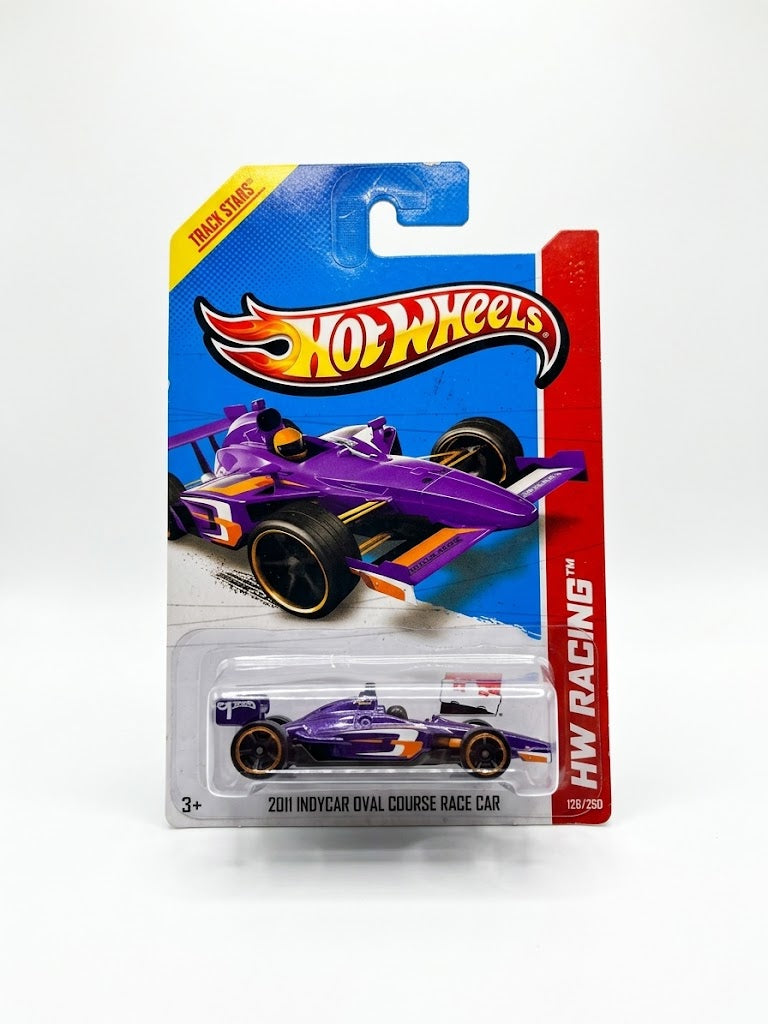 Hot Wheels 2011 IndyCar Oval Course Race Car - Purple & Orange (HW Racing #128/250)