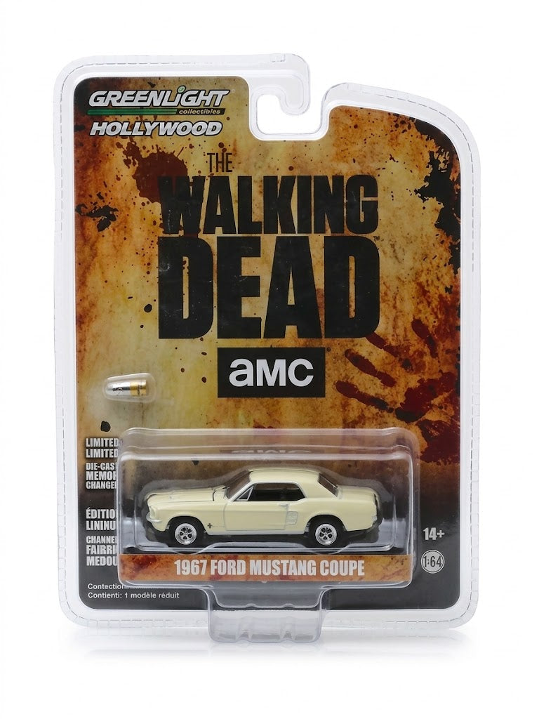 GreenLight Hollywood AMC The Walking Dead 1967 Ford Mustang Coupe - Cream White