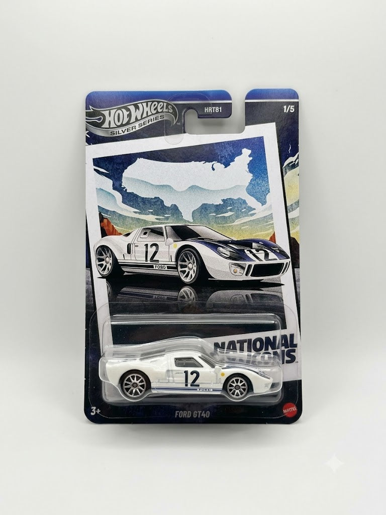 Hot Wheels Ford GT40 - Silver Series (National Icons #1/5)
