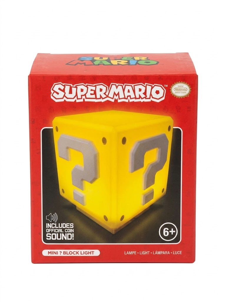 Paladone Super Mario Mini Question Block Light with Official Coin Sound