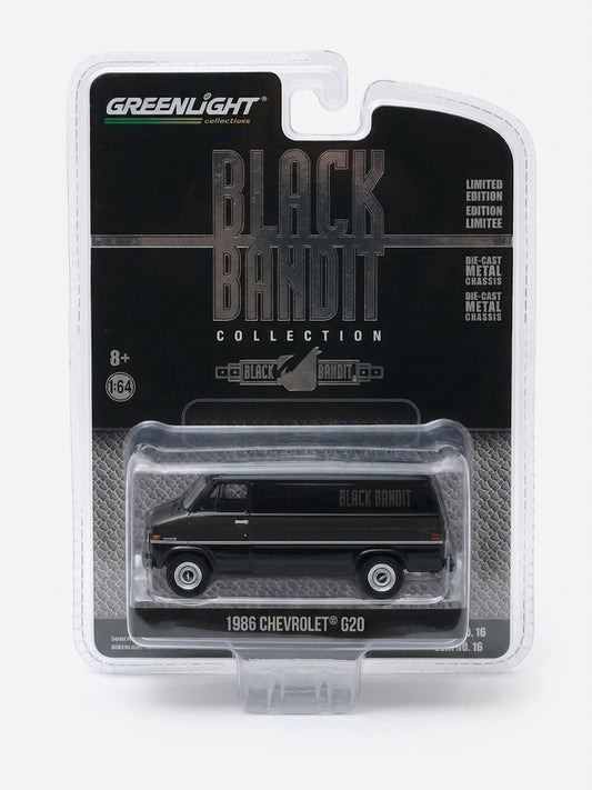 GreenLight 1:64 Black Bandit Series 16 - 1986 Chevrolet G20 Van