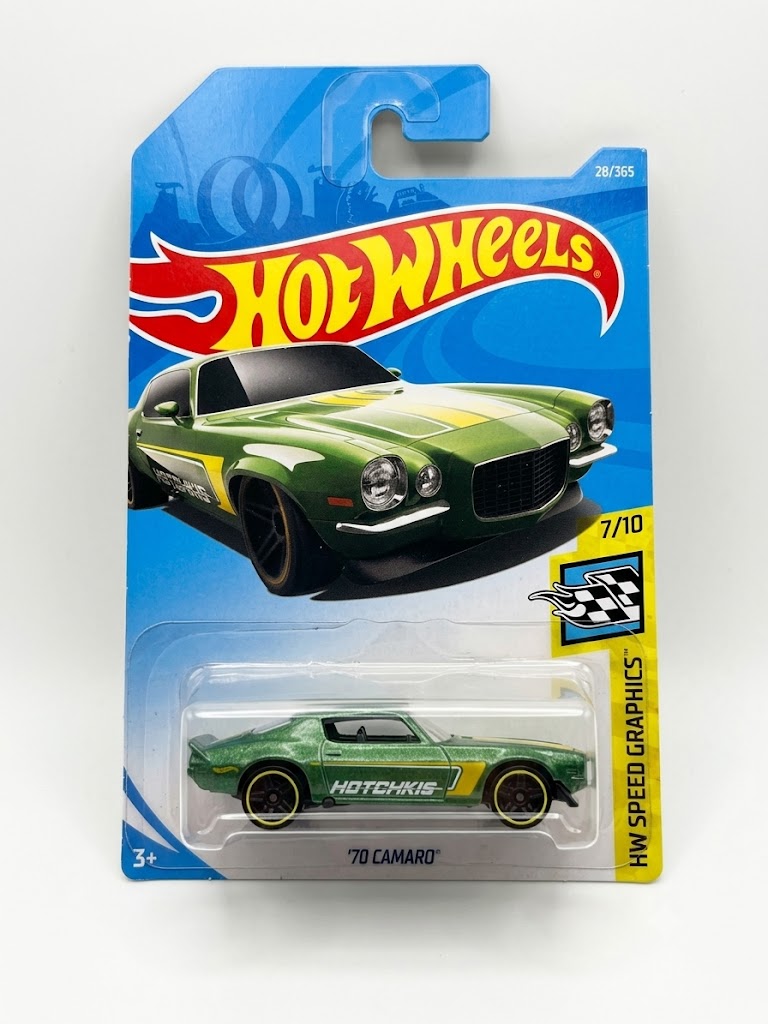 Hot Wheels '70 Camaro Metallic Green Hotchkis (HW Speed Graphics 7/10)