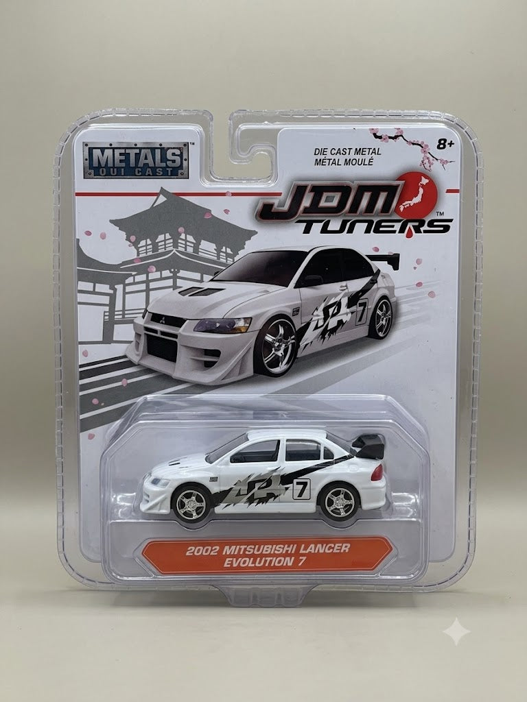 Metals Die Cast JDM Tuners 2002 Mitsubishi Lancer Evolution 7 White