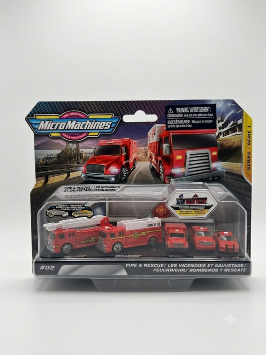 Micro Machines Fire & Rescue 5-Vehicle World Pack (#02 - Series 1)