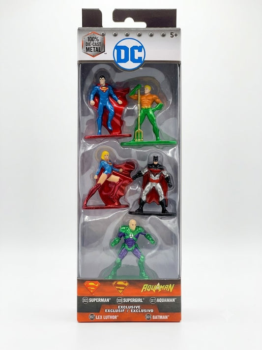 Jada Toys DC Nano MetalFigs 5-Pack (Superman, Supergirl, Aquaman, Lex Luthor, Batman)