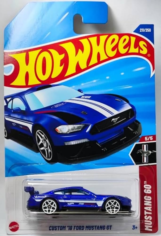 Hot Wheels Custom '18 Ford Mustang GT Blue – Mustang 60th (211/250)