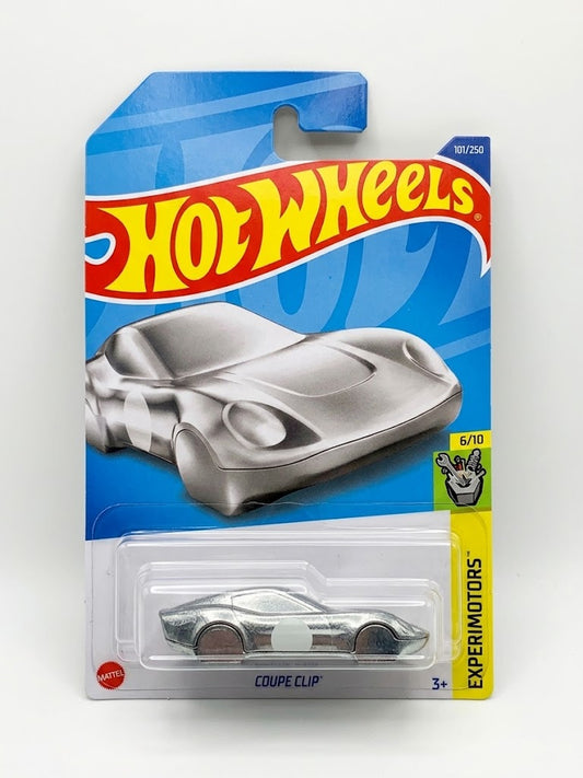 Hot Wheels Coupe Clip Keychain - Raw Bare Metal Silver (2022 Mainline HW Experimotors #101/250)
