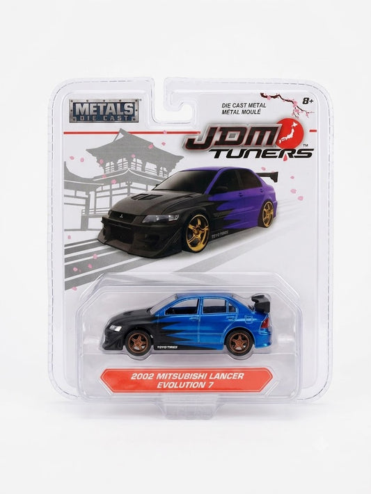 Jada Metals JDM Tuners 2002 Mitsubishi Lancer Evolution 7 Blue / Black
