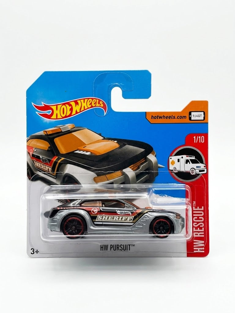 Hot Wheels HW Pursuit - Metallic Silver & Black Sheriff (HW Rescue)
