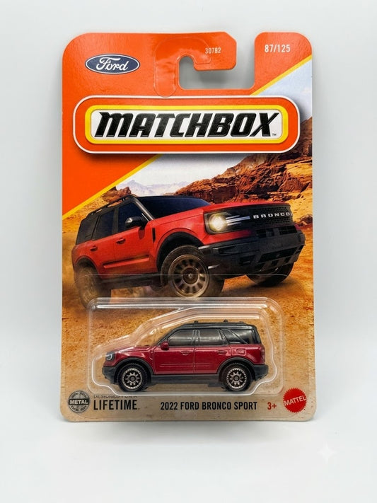 Matchbox 2022 Ford Bronco Sport - 87/125 (30782) - Metallic Red & Black