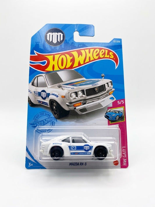 Hot Wheels HW Speed Graphics Mazda RX-3 - Mad Mike (White/Blue)