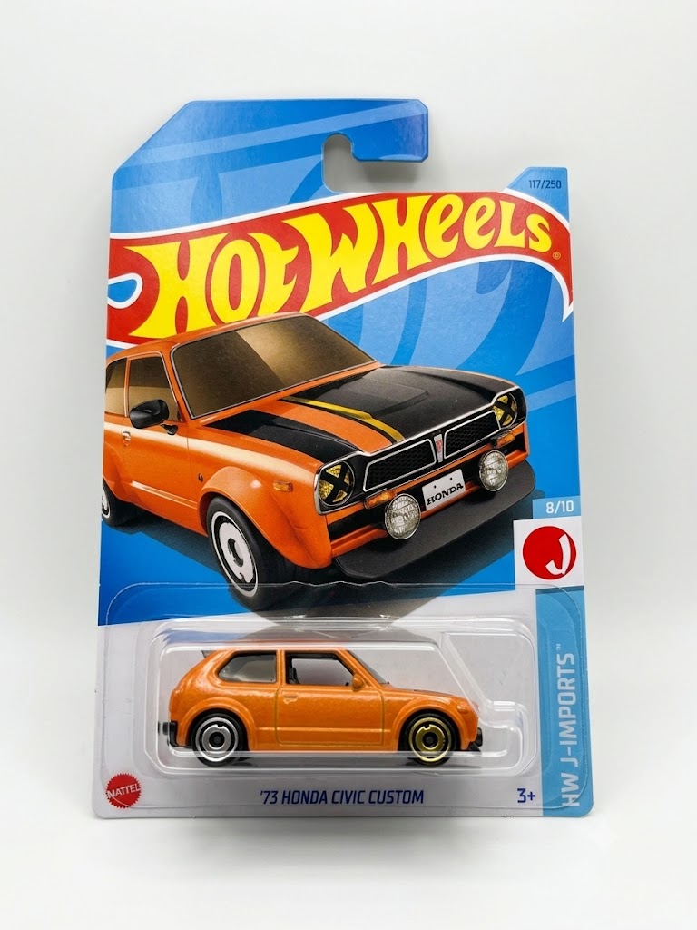 Hot Wheels HW J-Imports '73 Honda Civic Custom (Metallic Orange)