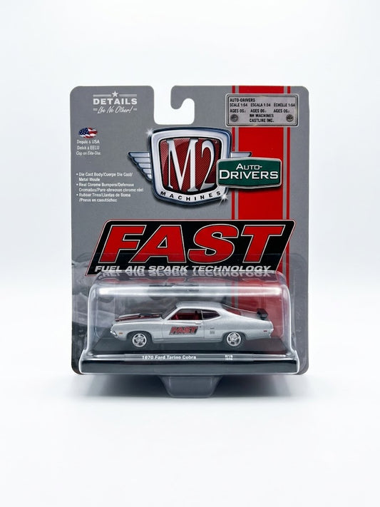 M2 Machines Auto-Drivers 1970 Ford Torino Cobra (Silver/FAST)