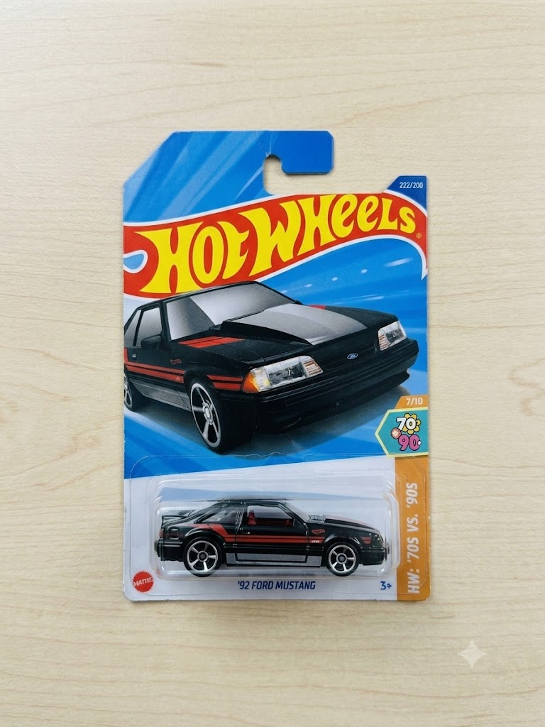 Hot Wheels '92 Ford Mustang - HW: '70s vs. '90s Black (7/10)