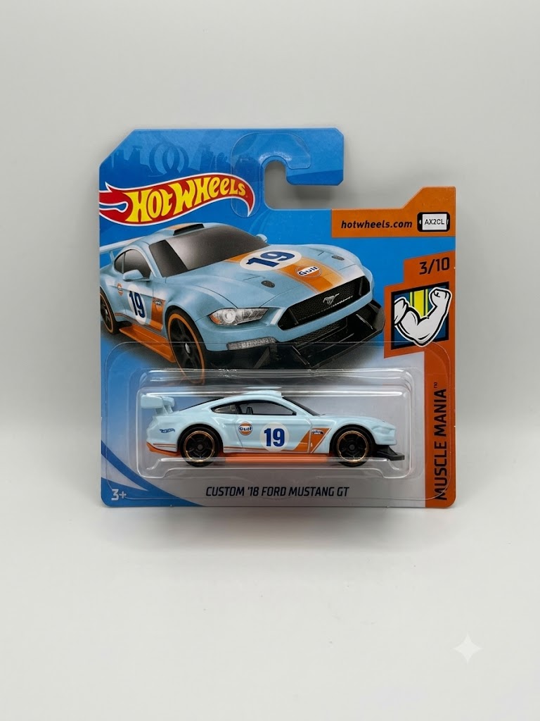 Hot Wheels Muscle Mania - Custom '18 Ford Mustang GT Gulf (1:64)