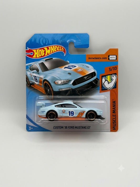 Hot Wheels Muscle Mania - Custom '18 Ford Mustang GT Gulf (1:64)
