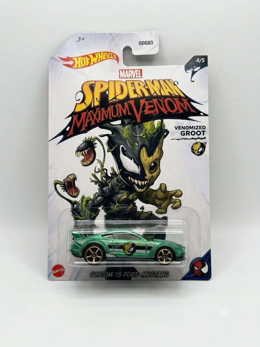 Hot Wheels Marvel Spider-Man Maximum Venom Custom '15 Ford Mustang (Venomized Groot)