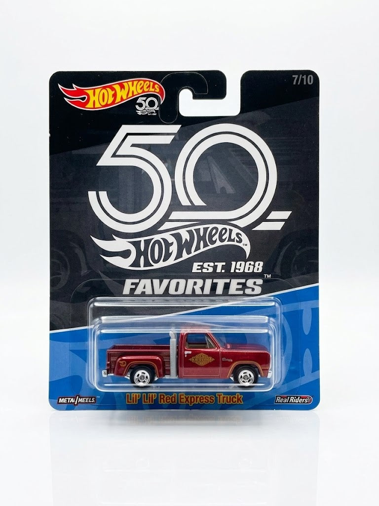Hot Wheels 50th Anniversary Favorites '78 Dodge Li'l Red Express Truck - Real Riders