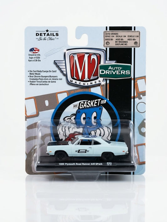 M2 Machines Auto-Drivers 1969 Plymouth Road Runner 440 6-Pack - Mr. Gasket Co.