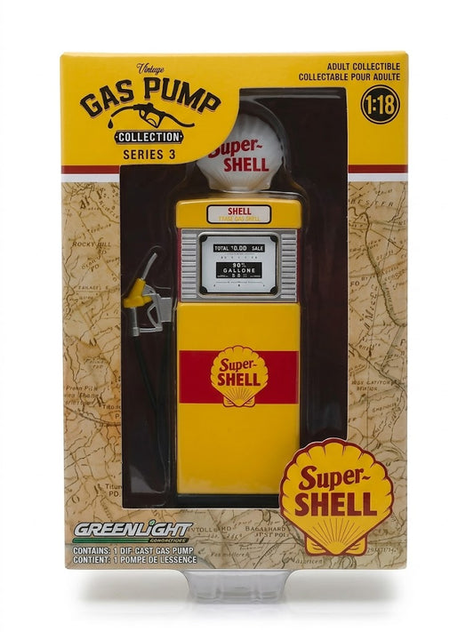 GreenLight 1:18 Vintage Gas Pump Collection Series 3 - Super-Shell
