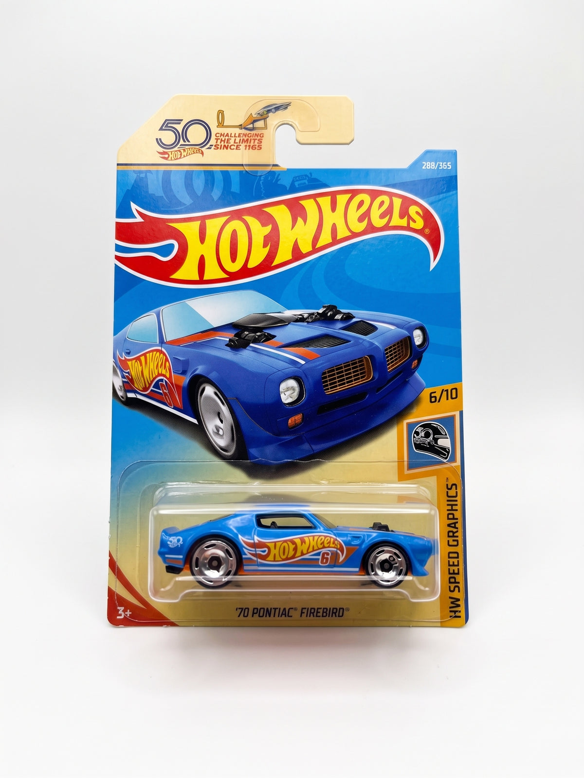 Hot Wheels 1:64 HW 50th Race Team - '70 Pontiac Firebird (Blue / 288/365)