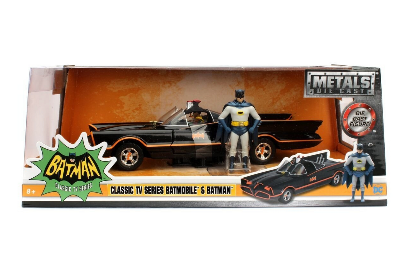 Jada Toys Metals Classic TV Series Batmobile & Batman Figure (1:24 Scale)
