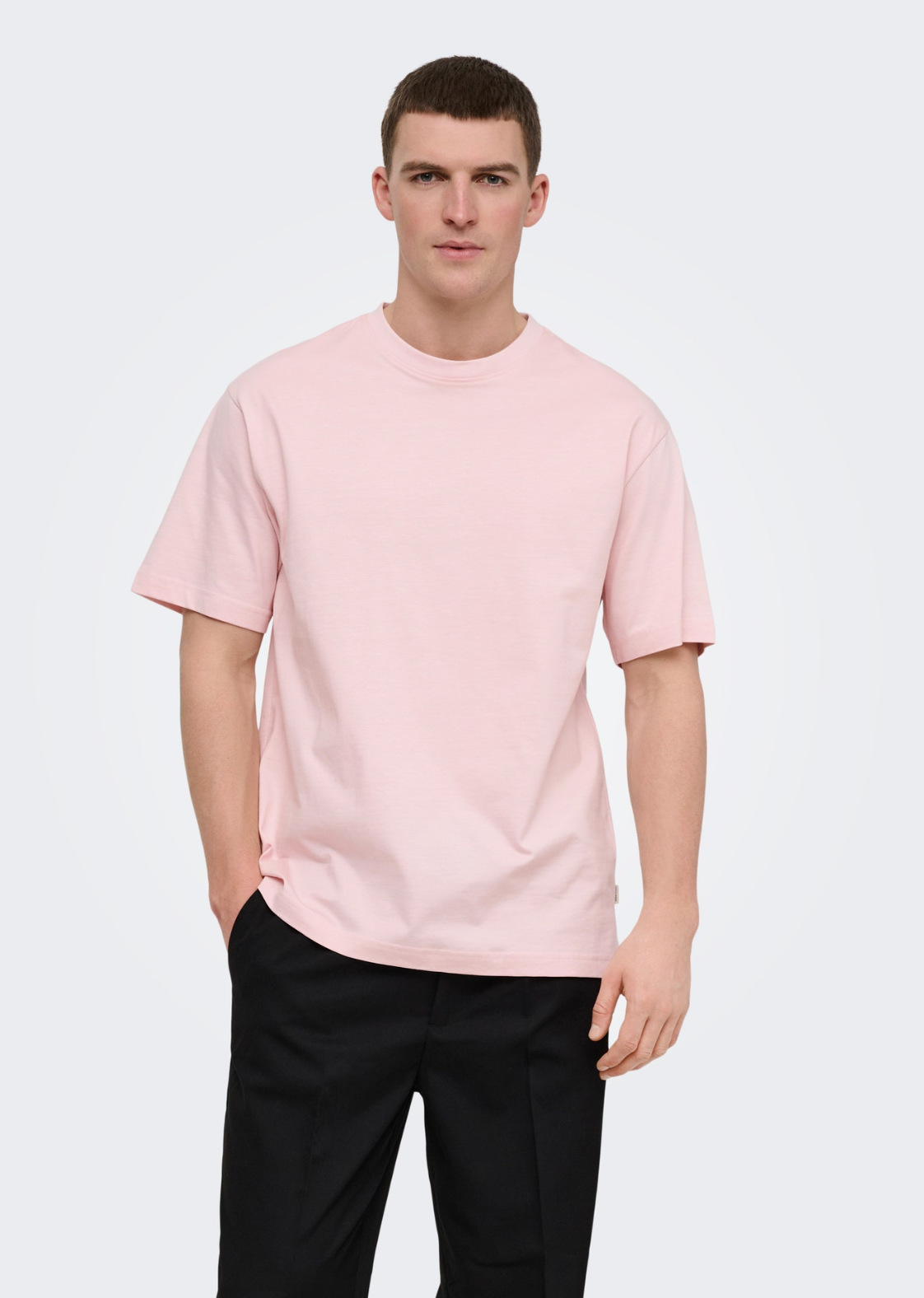 Only & Sons Plain Pink Relaxed T-Shirt
