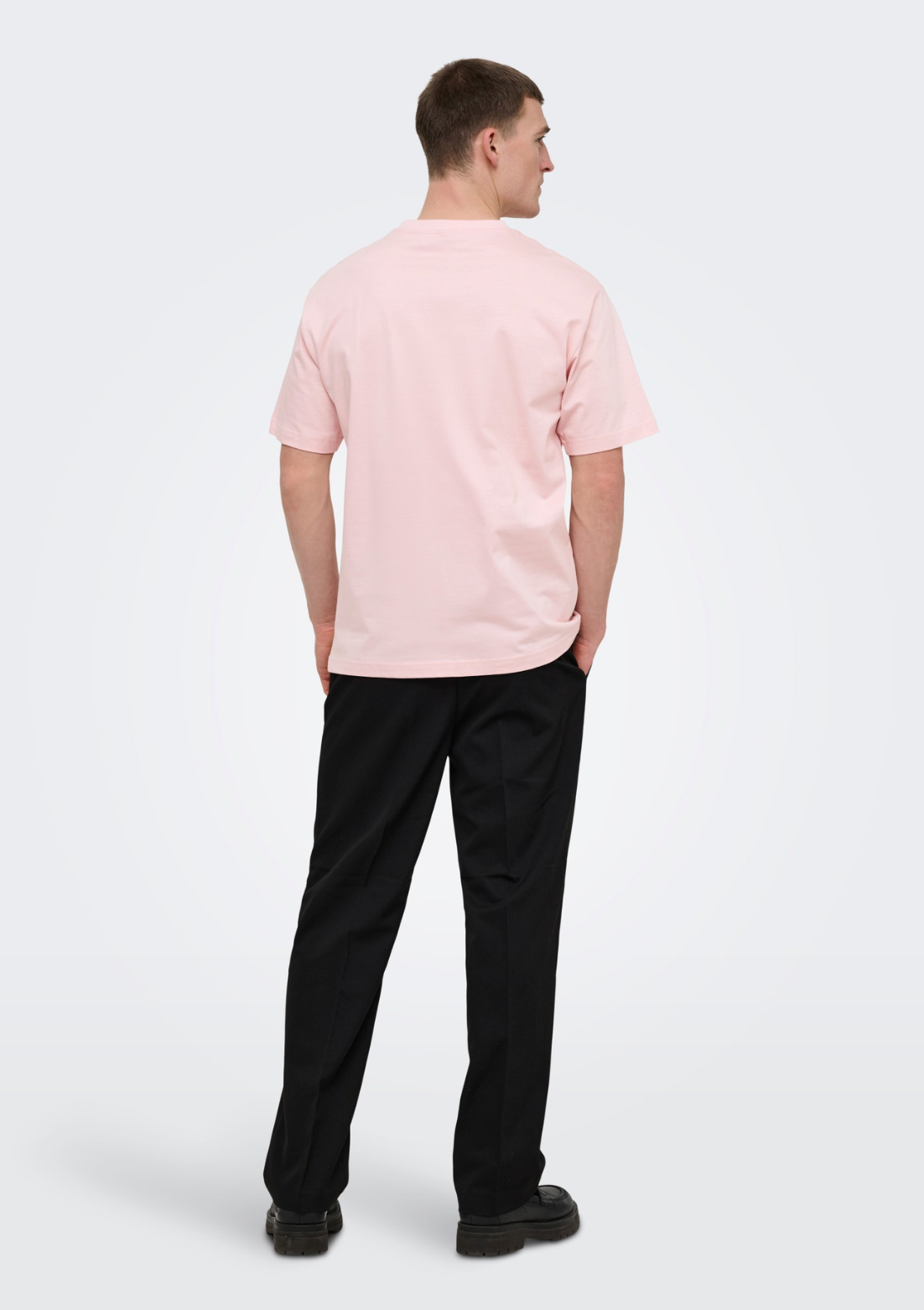 Only & Sons Plain Pink Relaxed T-Shirt