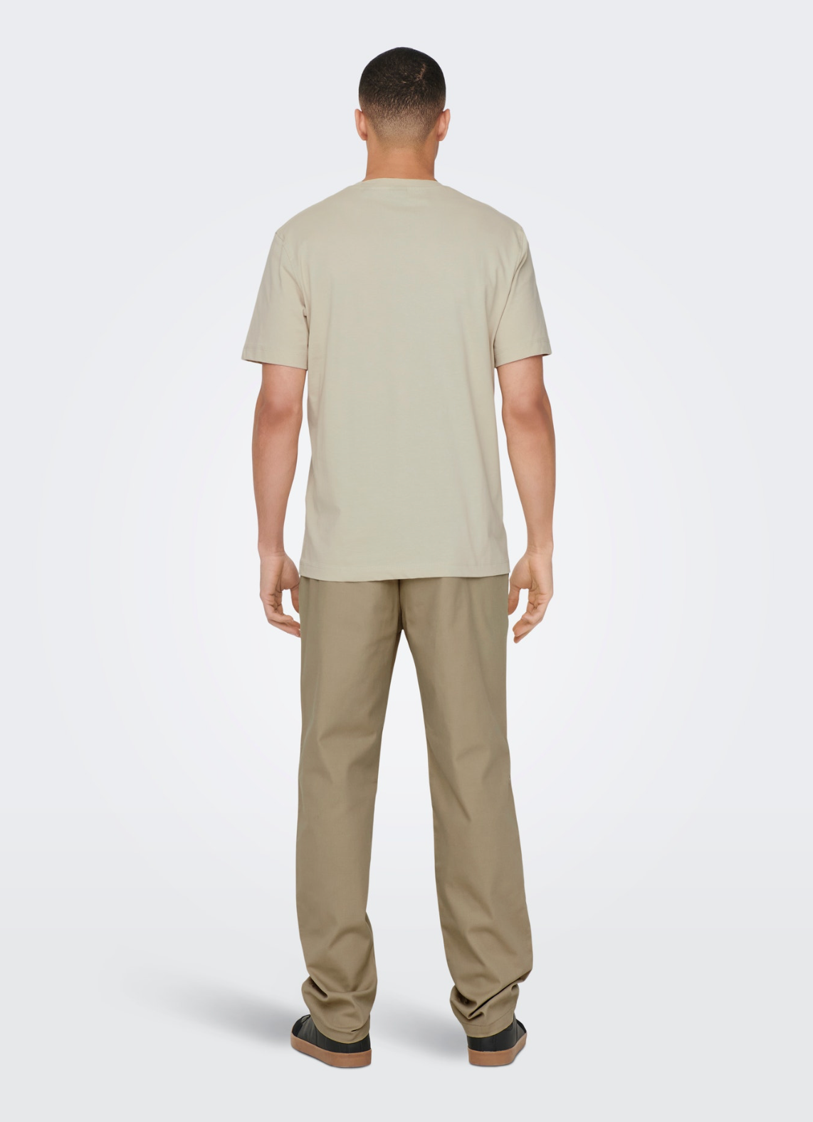 Only & Sons Matt Plain Crew Neck T-Shirt – Beige