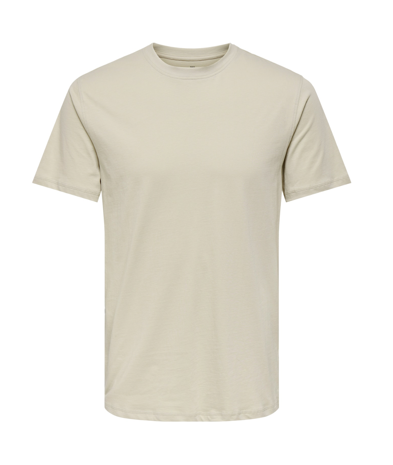 Only & Sons Matt Plain Crew Neck T-Shirt – Beige