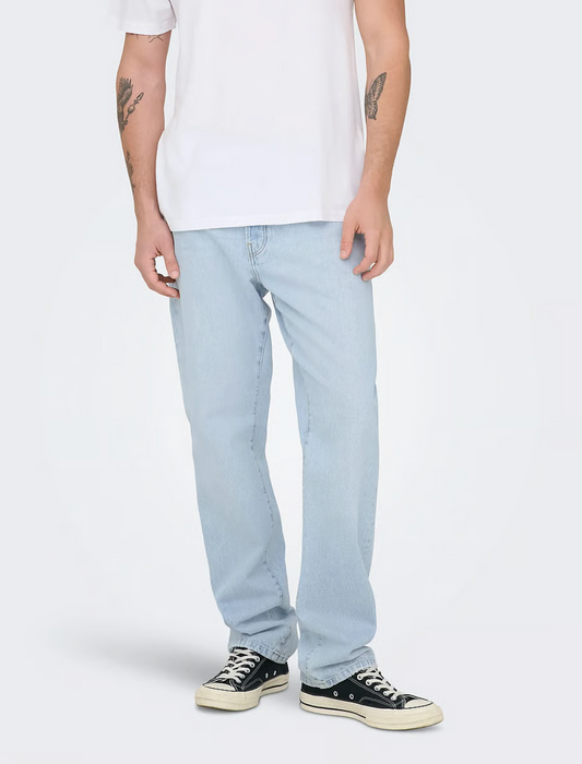 Only & Sons Onsedge Straight Fit Light Blue Jeans