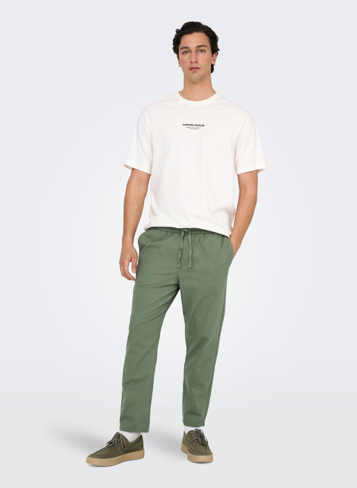 Only & Sons Green Drawstring Pants