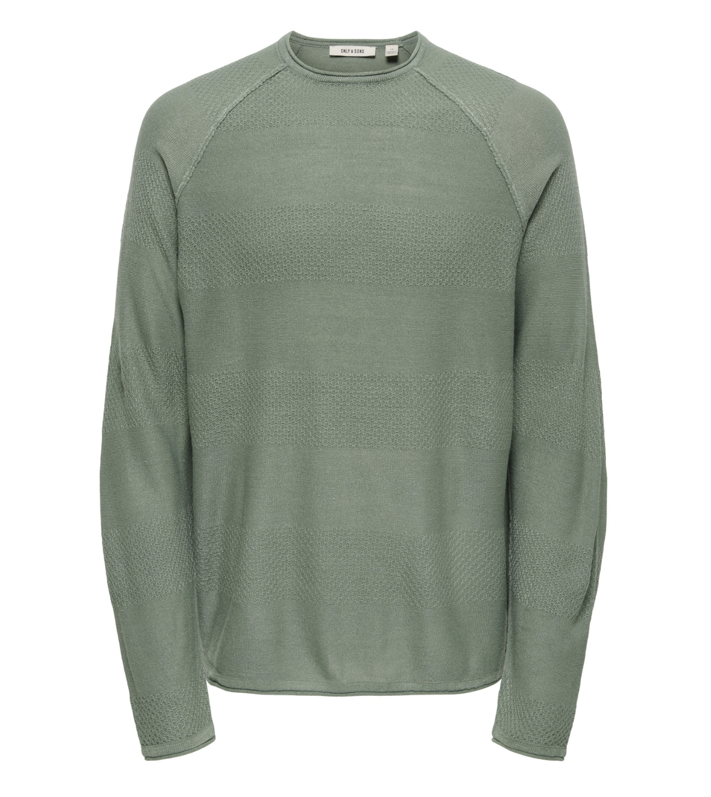 Only & Sons Green Textured Knit Sweater